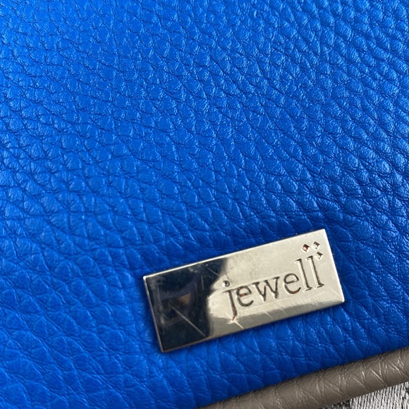 Jewell by Thirty One Zipper Faux Leather Pouch in Blue - Picture 4 of 4